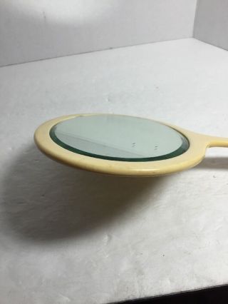 Vintage Handheld Mirror Beveled Glass Plastic Candle 15 X 9 a405 3