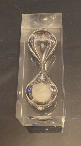 Vintage (?) Hourglass Sand Timer 4” X 1.  5”