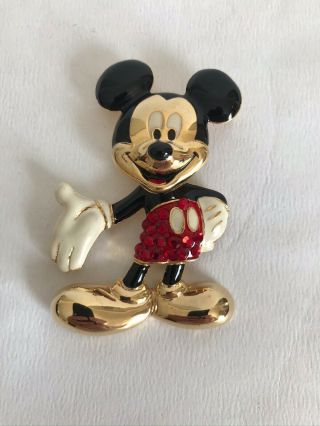 Vintage Butler And Wilson Mickey Mouse Brooch For Disney