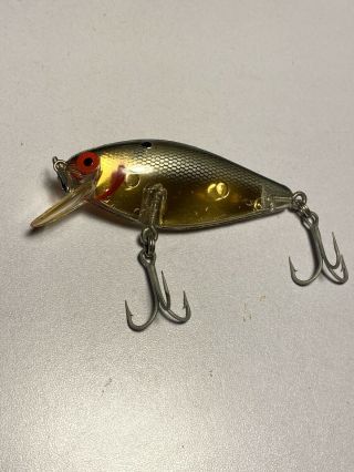 Vintage Bomber Speed Shad Gold Flash/silver Scale Screwtail Crankbait Lure