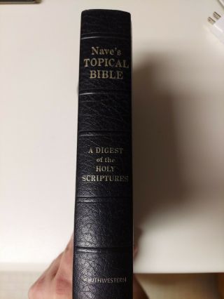 Naves Topical Study Bible Thumb Index Southwestern 1962 Vintage Book