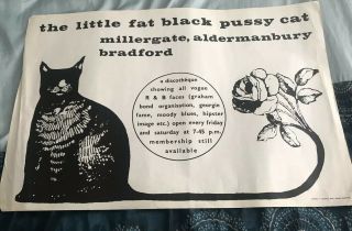 The Little Fat Black Pussy Cat - Vintage Bradford Poster Georgia Fame Moody Blues