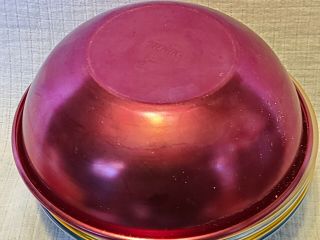 Vintage 50s - 60s Colorful Aluminum Bowls Issues 3