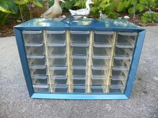 Vintage 30 Drawer Akro - Mils Metal Nut/bolt Small Parts Storage Cabinet Organizer