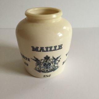 Vintage French Mustard Jar Moutarde Milk Glass 2