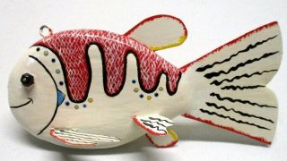 Vintage Jerry Matzen Sunfish Folk Art Fish Spearing Decoy Ice Fishing Lure