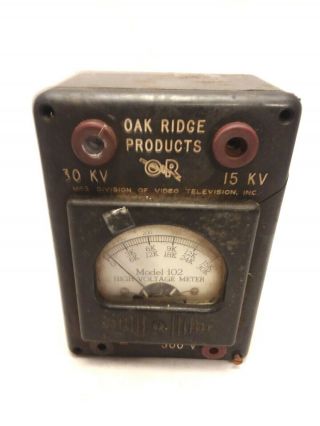 Oak Ridge Products Vintage Model 102 High Voltage Meter 500 V Video Television