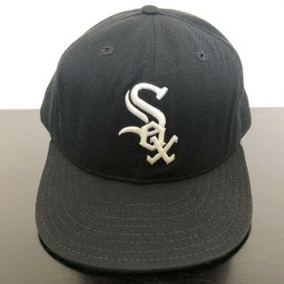 Vintage Chicago White Sox Fitted Cap Era 5950 7 3/8 Black Hat