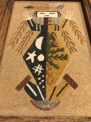 Vintage Navajo Sand Painting By Bert Mother Earth Father Sky 2