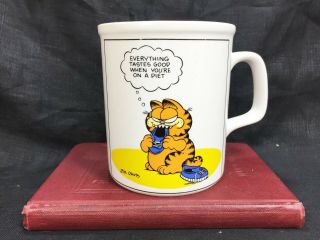 Vintage Garfield 1978 Ceramic Mug With Handle Jim Davis Coffee Cup Tea Drink Cat