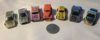 7 Vintage Hot Wheels Micro Cars 1976,  77,  79,  83,  86,  87,  88 Mattel Mi