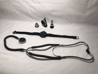 Vintage Dual Stethoscope W/ Bell & Diaphragm Combo Chest Piece