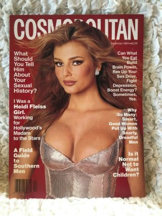 Vintage Cosmopolitan - December 1994 Back Issue,  Model Bridget Hall On Cover