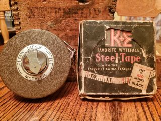 Vintage The Lufkin Rule Co.  Woven Metallic 50 Foot Tape Measure Usa