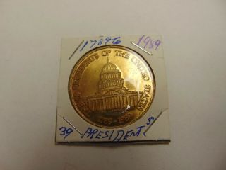Old Rare Vintage Coin Token Presidents Of The Us 1789 - 1989 39 Total Unusual Find