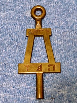 Vintage 1971 Large Brass Tau Beta Pi Engineering Fraternity Key Badge
