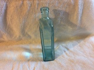 Vintage Light Blue Glass Bottle 8 3/4 