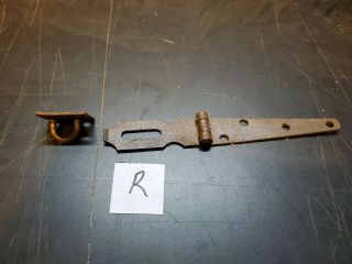 Vintage Antique Padlock Hasp Hinged Latch Lock Door Gate Chest Rusty 7 3/4 "