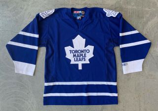 Toronto Maple Leafs Vintage Ccm Made In Canada Jersey Size Medium Nhl Patch Vtg