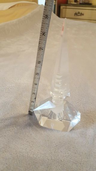 Vintage Heavy Crystal Perfume Bottle With Stopper