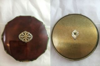 Vintage Revlon Love - Pat Compact Mirror Red Gold & Unbranded Gold Compact Mirror
