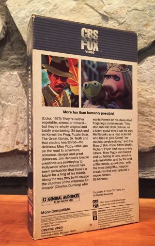 The Muppet Movie (VHS,  1984) Jim Henson Family Kids CBS Fox Red Vintage Rare 2