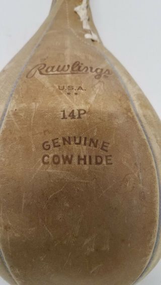 Vintage Rawlings 14p Cowhide Speed Punching Bag 2