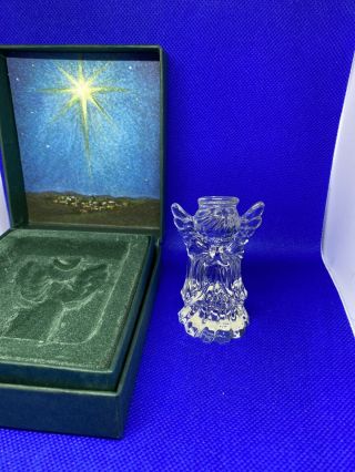 Vintage 1998 Waterford Marquis Miniature Nativity Angel - Herald Angel - Crytsal