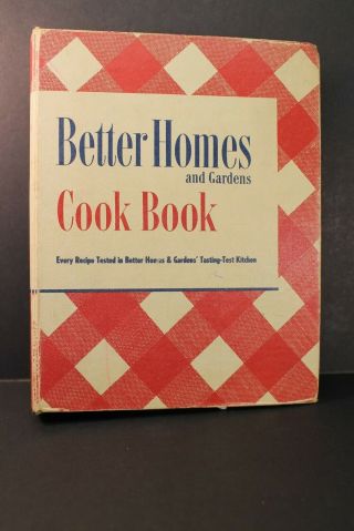 Vintage 50s 1951 Better Homes And Gardens Cookbook 5 Ring Binder Hard Cover