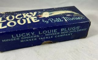 Vintage LUCKY LOUIE Pearl Pink Plug By Bill Minser With Box 3