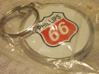 Vintage Advertising Phillips 66 Gas/oil Key Chain In Package