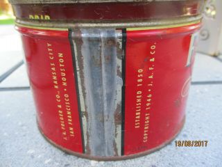 VINTAGE EMPTY Folgers COFFEE CAN 1 Lb 2