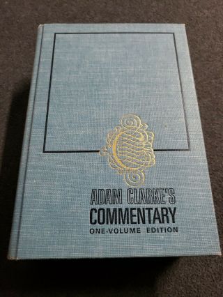 Vintage Commentary On The Holy Bible,  One Volume Edition,  Adam Clarke,  1967