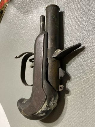 Vintage Dunhill Dueling Pistol Gun Table Lighter For Parts/ Repair