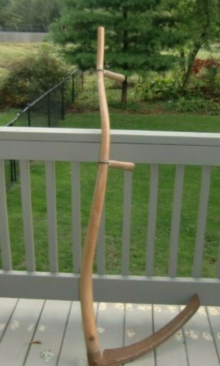 Vintage Very Old Scythe Usable Or Wallhanger