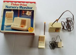 Vtg 1983 Fisher Price Nursery Monitor 157 Complete Baby Talkie 80s