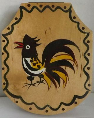 Rooster Chicken Wooden Woodpecker Wood Ware Hamburger Press Vintage
