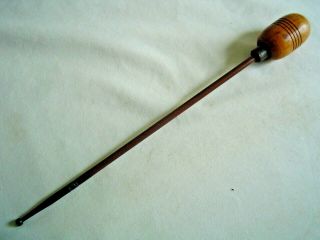 Vintage Gun Cleaning Tool Steel With Wood Handle Made In England