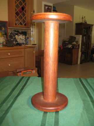 Large Vintage Industrial Wooden Spool Bobbin 11 " X 4.  5”