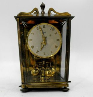 Vintage Schatz 400 Day Brass Anniversary Clock Made In Germany - No Key