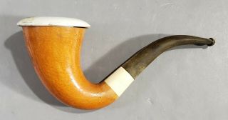 Vintage Calabash Meerschaum Sherlock Holmes Style Smoking Pipe,  Pipe Description