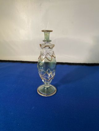 Vintage Small Filigree Glass Bottle With Dauper