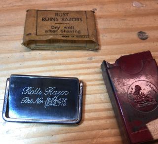 Vintage Rolls Razor Imperial Blade Made In England In Case Incomplete