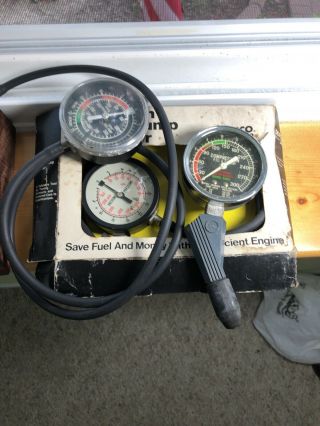 Vintage Dixco Model 303 Vacuum,  Fuel Pump Tester,  Compression & Extra Tester