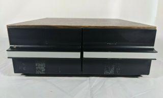 Vintage Faux Wooden 2 Drawer Cassette Tape Holder Storage Cabinet Case Holds 24