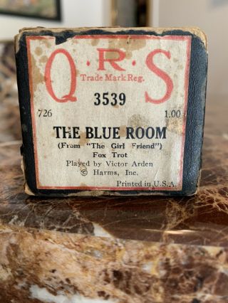 Vintage Qrs Piano Roll - The Blue Room - (from “the Girl Friend”) Foxtrot