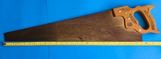 Vintage Disston D - 23 8 Point Hand Saw Must View All Pic 