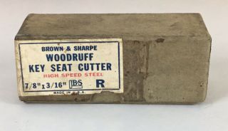 Vintage Brown & Sharp Woodruff Steel Key Seat Cutter 11R 7/8 x 3/16 USA 2