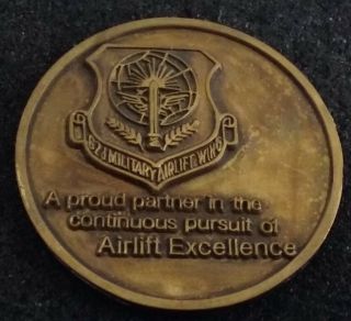 Vintage Mcchord Afb 62nd 62d Military Airlift Wing Us Air Force Challenge Coin