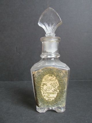 Antique French Perfume Bottle - Djer Kiss (d.  Kerkoff,  Paris)